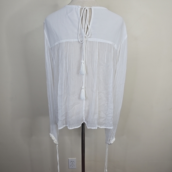 Free People Women's Retro Sheer Blouse - Picture 6 of 8